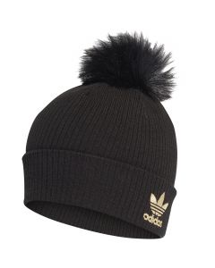 adidas Faux Fur Pompom Beanie H35531 damskie czapki, Czarne 001