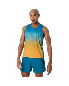 ASICS Road Fade Singlet 2011D522-400 męskie t-shirty, Niebieskie 001