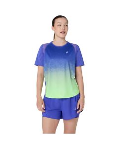 ASICS Road Fade SS Top 2012D420-400 damskie t-shirty, Niebieskie 001