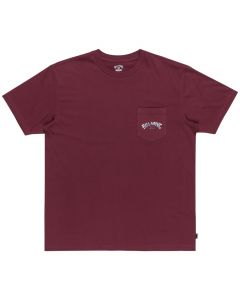 Billabong Stacked Arch Tee EBYZT00175-RSN0 męskie t-shirty, Bordowe 001