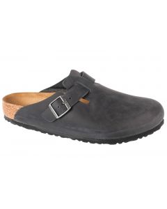 Birkenstock Boston LEOI 59461 unisex klapki, Czarne 001