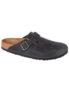 Birkenstock Boston LEOI 59463 unisex klapki, Czarne 001