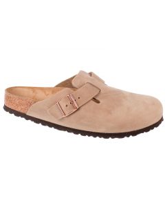 Birkenstock Boston Oiled Leather 960813 unisex klapki, Beżowe 001