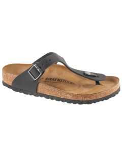 Birkenstock Gizeh LEOI 0845251 damskie japonki, Czarne 001