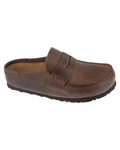 Birkenstock Naples Leoi 1029617 unisex klapki, Brązowe 001
