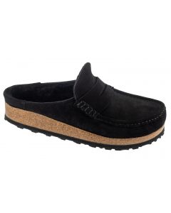 Birkenstock Naples Shearling 1028125 unisex klapki, Czarne 001