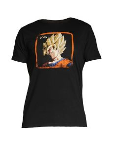 Capslab Dragon Ball Z Goku Saiyan T-shirt FG-DBZ2-1-TSC-GOK5 męskie t-shirty, Czarne 001