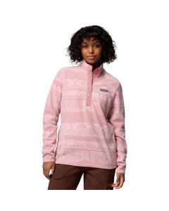 Columbia Benton Spring Printed 1/2 Snap 2085611659 damskie polary, Różowe 001
