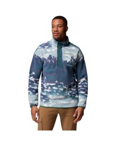 Columbia Helvetia II Printed Half Snap Fleece 2098461461 męskie polary, Niebieskie 001