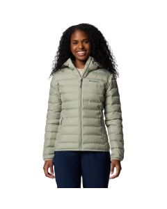 Columbia Lake 22 Down Hooded Jacket 2088363348 damskie kurtki, Zielone 001