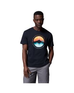 Columbia Path Lake II Graphic Tee 1934814024 męskie t-shirty, Czarne 001