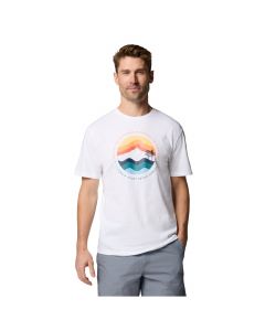 Columbia Path Lake II Graphic Tee 1934814111 męskie t-shirty, Białe 001