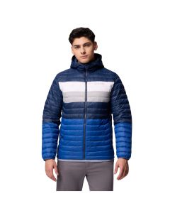 Columbia Powder Pass Hooded Jacket 2134131433 męskie kurtki, Niebieskie 001