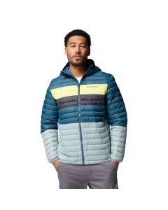 Columbia Powder Pass Hooded Jacket 2134131461 męskie kurtki, Niebieskie 001