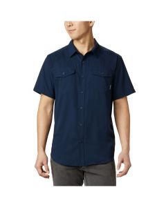 Columbia Utilizer II Solid Short Sleeve Shirt 1577762464 męskie koszule, Granatowe 001