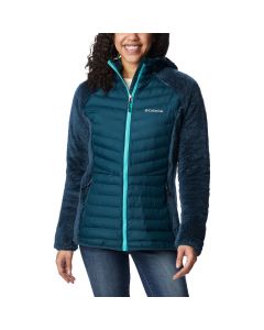 Columbia Wmn Powder Lite Sherpa Hybrid Full Zip Jacket 2051782414 damskie kurtki, Niebieskie 001