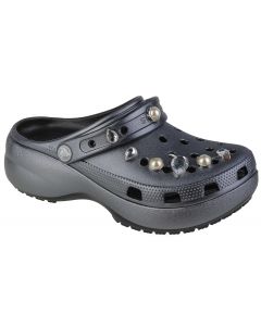 Crocs Classic Platform Crystals Pearls Clog 208342-001 damskie klapki, Srebrne 001