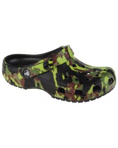 Crocs Classic Spray Camo Kids Clog
 208305-001 dla chłopca klapki, Zielone 001