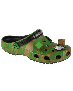 Crocs Elevated Minecraft Classic Clog 208472-90H unisex klapki, Zielone 001