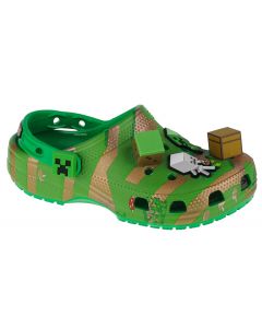 Crocs Elevated Minecraft Classic Kids Clog 208473-90H dla chłopca klapki, Zielone 001