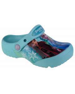 Crocs FL Disney Frozen II T Clog
 206804-4O9 dla dziewczynki klapki, Niebieskie 001