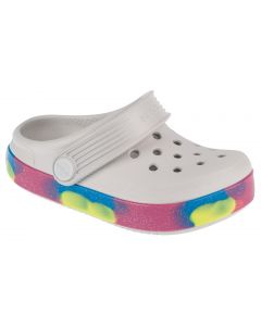 Crocs Off Court Glitter Band Clog T 209717-1FS dla dzieci klapki, Białe 001