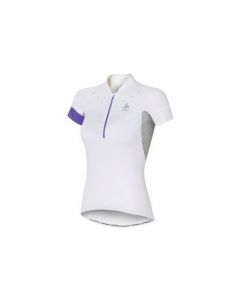 damskie Odlo Stand-Up Collar Short Sleeve 1/2 Zip Isola 410911-10000 001