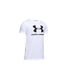 dla dzieci Under Armour Sportstyle Logo Short Sleeve Jr 1330893-100 001