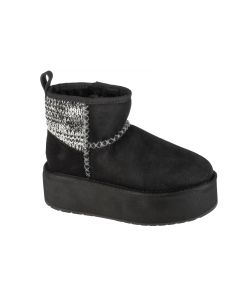 EMU Australia Stinger Knit Flatform W13143-BLAK damskie buty zimowe, Czarne 001