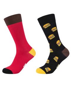 FUNSOCKS Motifs 2PPK Socks FU71113-3118 unisex skarpetki, Wielokolorowe 001