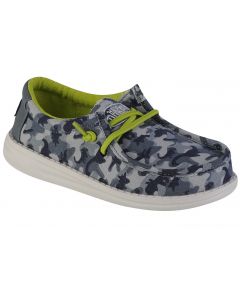 Hey Dude Wally Youth Camodino 40043-425 dla chłopca buty sneakers, Szare 001