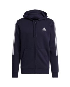 męskie adidas Essentials Fleece Cut 3-Stripes Hoodie GK9587 001