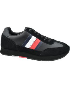 męskie Tommy Hilfiger Corporate Leather Flag Runner FM0FM02380-990 001