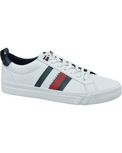 męskie Tommy Hilfiger Flag Detail Leather Sneaker FM0FM02576-YBR 001