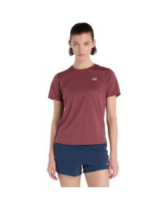 New Balance Athletics Tee WT41253WUR damskie t-shirty, Bordowe 001