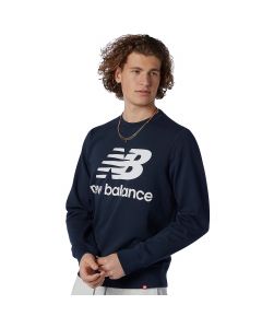 New Balance Essentials Stacked Logo Crew MT03560ECL męskie bluzy, Granatowe 001