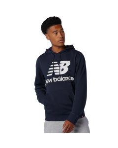 New Balance Essentials Stacked Logo Hoodie MT03558ECL męskie bluzy, Granatowe 001