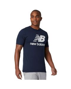 New Balance Essentials Stacked Logo Tee MT01575ECL męskie t-shirty, Granatowe 001