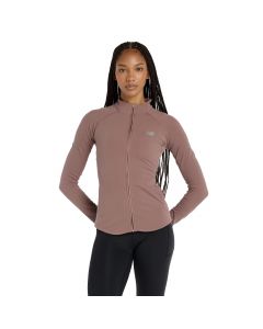 New Balance Harmony Full Zip WJ53101EAS damskie bluzy, Brązowe 001