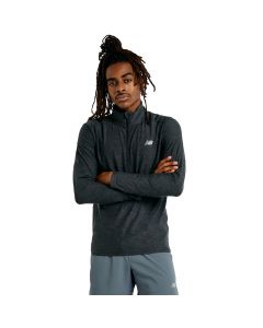 New Balance Space Dye 1/4 Zip MT41915BKH męskie bluzy, Szare 001