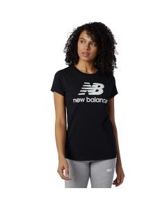 New Balance W Essentials Stacked Logo Tee WT91546BK damskie t-shirty, Czarne 001