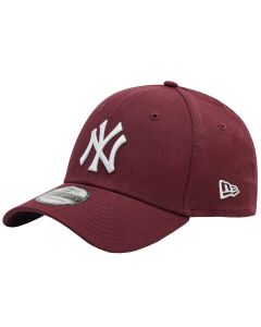 New Era 39THIRTY League Essential New York Yankees MLB Cap 12523891 męskie czapki z daszkiem, Bordowe 001