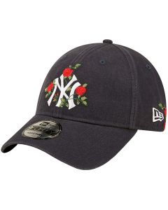 New Era 9FORTY New York Yankees Flower MLB Cap 60298809 męskie czapki z daszkiem, Granatowe 001