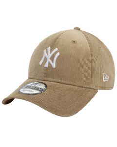 New Era 9FORTY New York Yankees MLB Cord Cap 60580823 męskie czapki z daszkiem, Beżowe 001