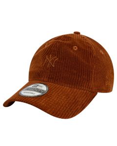 New Era 9FORTY New York Yankees MLB Cord Cap 60580824 męskie czapki z daszkiem, Brązowe 001