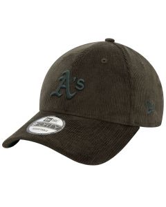 New Era 9FORTY Oakland Athletics MLB Cord Cap 60580821 męskie czapki z daszkiem, Zielone 001