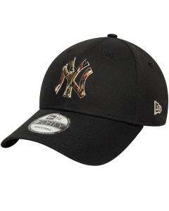 New Era 9FORTY Outline Camo New York Yankees MLB Cap 60771853 męskie czapki z daszkiem, Czarne 001