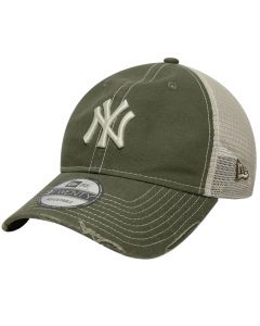 New Era 9TWENTY Trucker MLB Cotton Canvas New York Yankees Cap 60856386 unisex czapki z daszkiem, Zielone 001