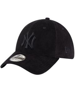 New Era Cord 39THIRTY New York Yankees Cap 60364204 męskie czapki z daszkiem, Czarne 001