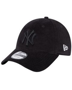 New Era Cord 9FORTY New York Yankees Cap 60364179 męskie czapki z daszkiem, Czarne 001